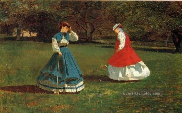  realismus - Ein Spiel von Croquet Realismus maler Winslow Homer
